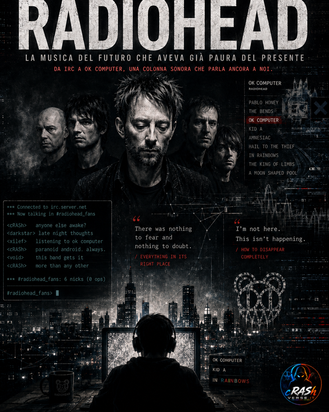 Radiohead: la musica del futuro che aveva già paura del presente
