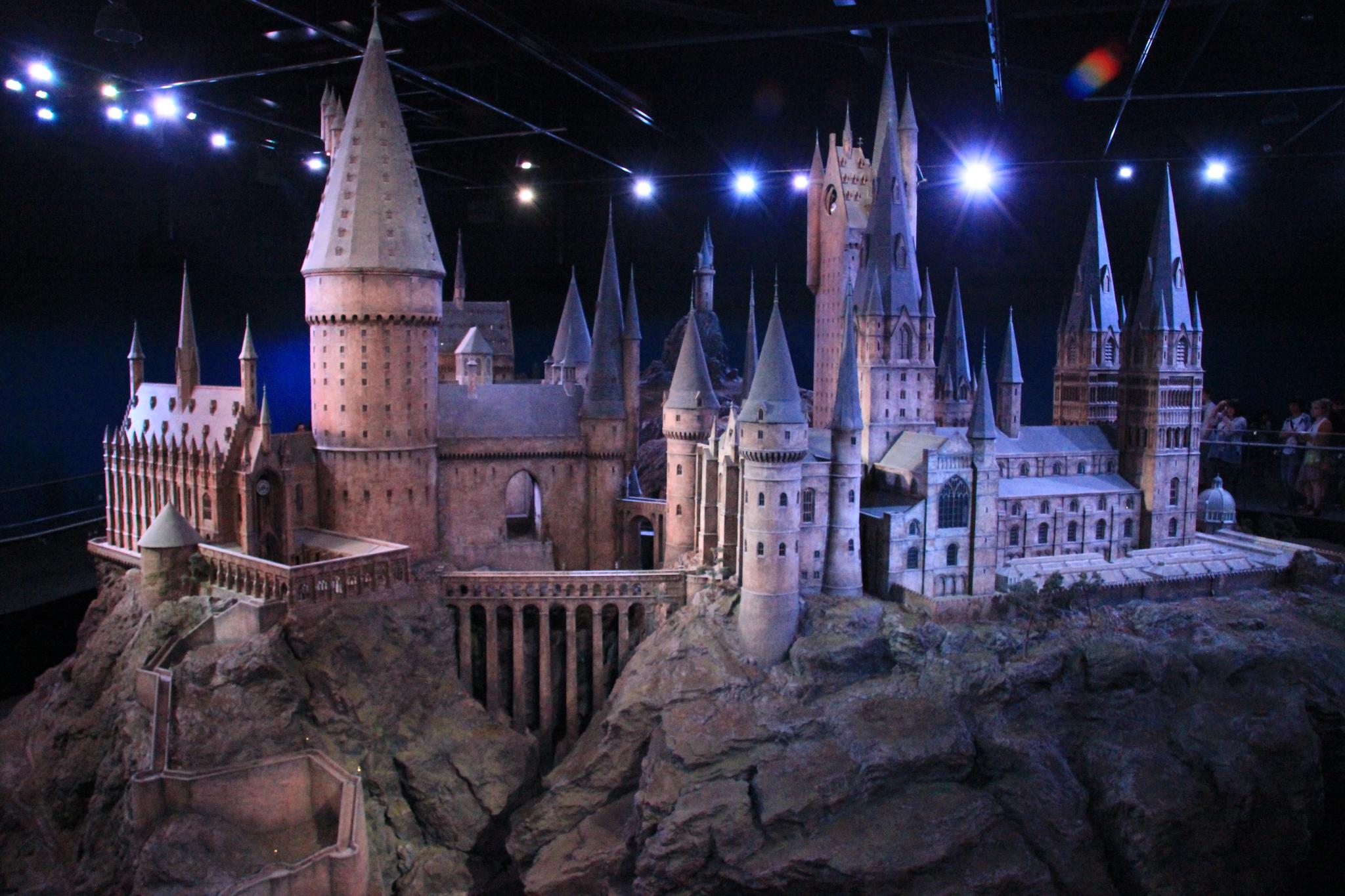 Il modello cinematografico di Hogwarts esposto a Leavesden