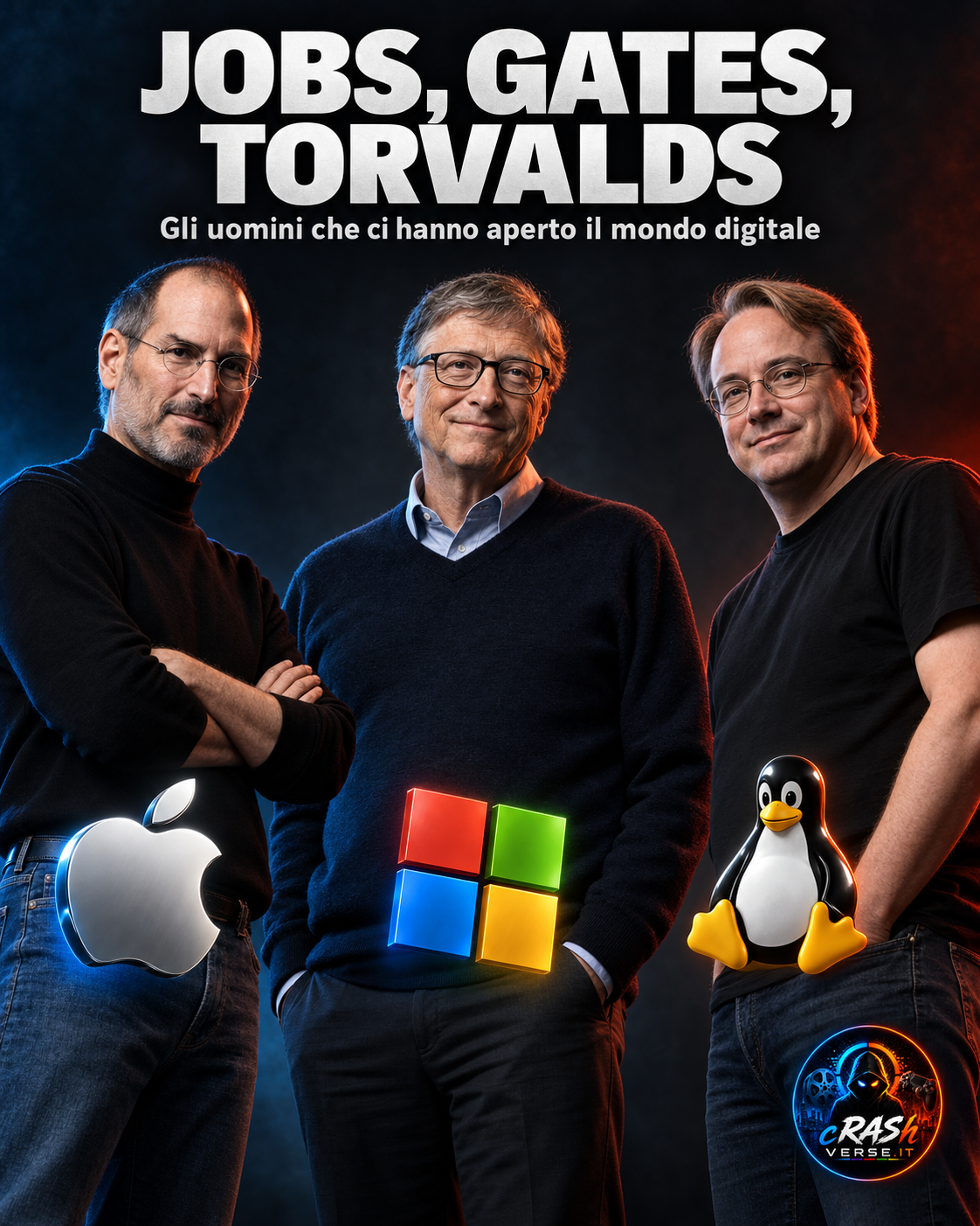 JOBS, GATES, TORVALDS — Gli uomini che ci hanno aperto il mondo digitale