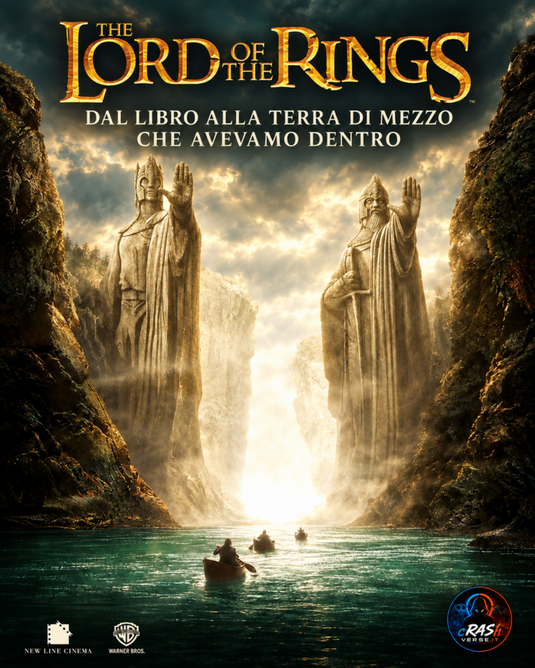 Gli Argonath sulla Terra di Mezzo — cover illustrata de Il Signore degli Anelli per CrashVerse
