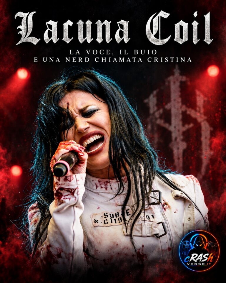 Lacuna Coil — Cristina Scabbia dal vivo, copertina editoriale CrashVerse