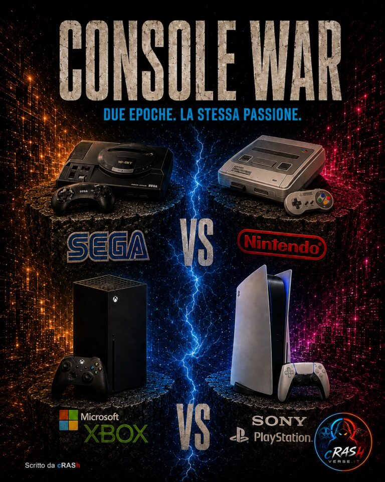 Console War: SEGA contro Nintendo e Microsoft Xbox contro Sony PlayStation, due epoche della rivalità videoludica