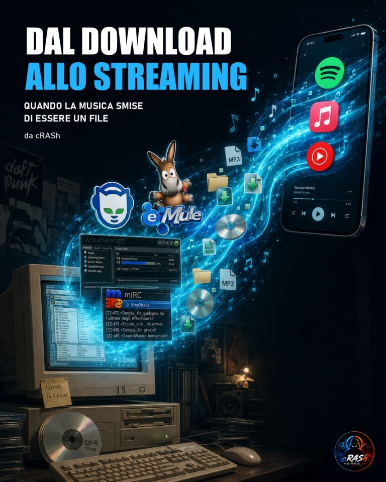 Dal download allo streaming: Napster, IRC, WinMX ed eMule diventano musica in streaming sullo smartphone