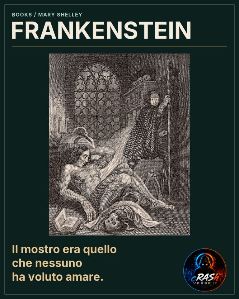 Frankenstein — Il mostro era quello che nessuno ha voluto amare. Cover CrashVerse con l’incisione del 1831.