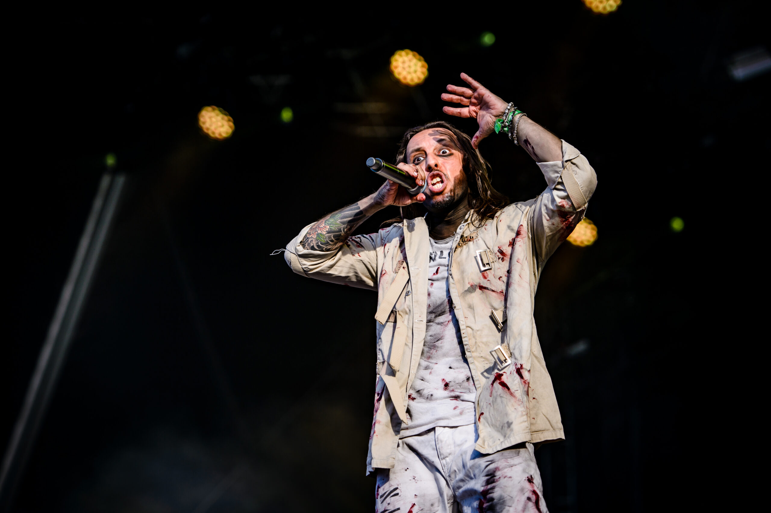 Andrea Ferro sul palco del Rockharz 2017