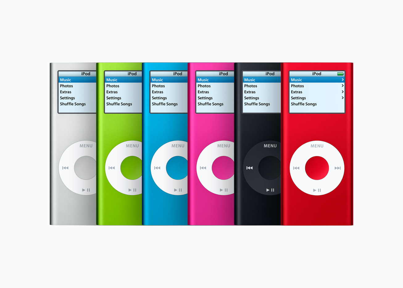 iPod nano di seconda generazione (2006). Immagine ufficiale Apple.