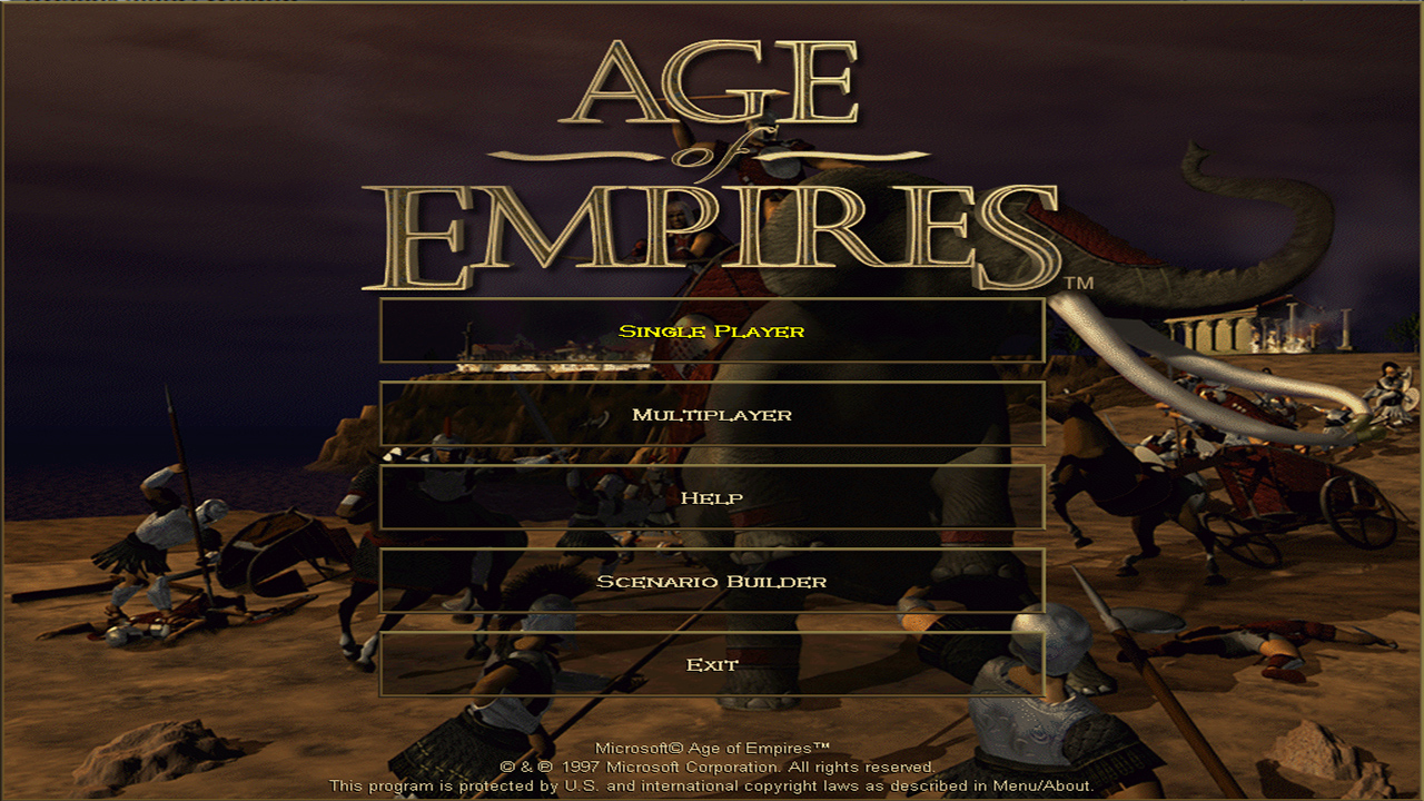 Il menu originale del 1997: Multiplayer era la porta di ingresso alle nostre serate in LAN.