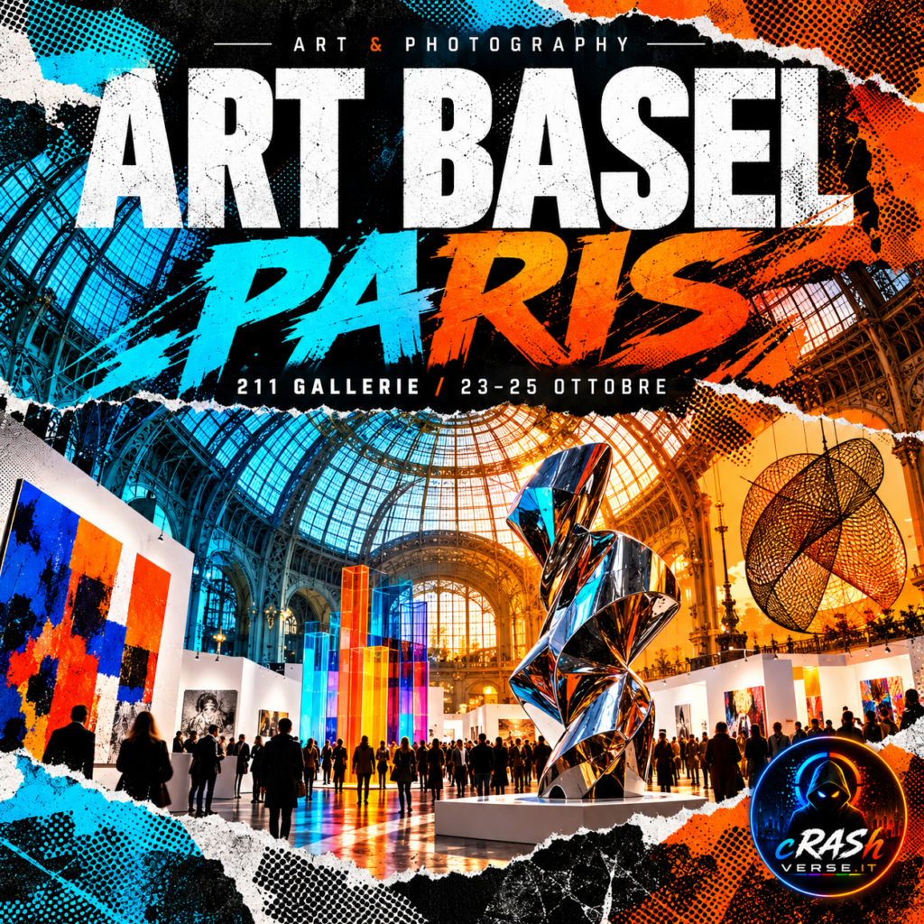Art Basel Paris — illustrazione editoriale CrashVerse
