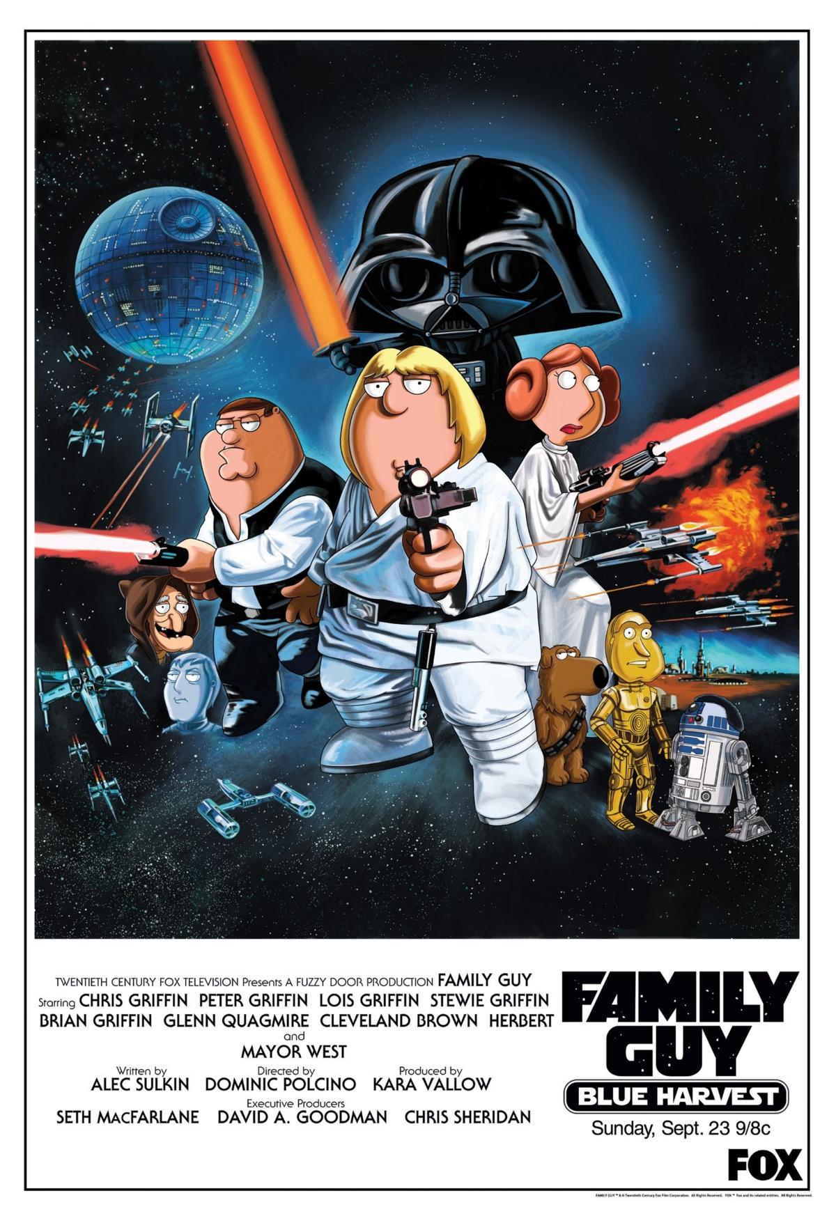 La locandina originale di Blue Harvest (2007), la parodia di Star Wars. © 20th Century Fox.