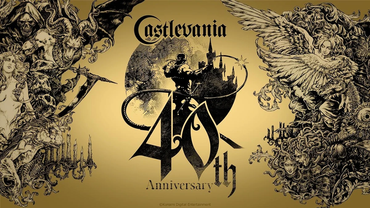Quarant’anni di Castlevania: immagine celebrativa ufficiale Konami.