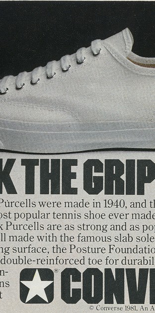 Jack Purcell bianca nella fotografia dell’archivio Converse.