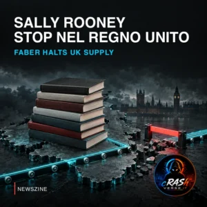 Illustrazione editoriale concettuale: Faber interrompe la fornitura dei libri di Sally Rooney nel Regno Unito