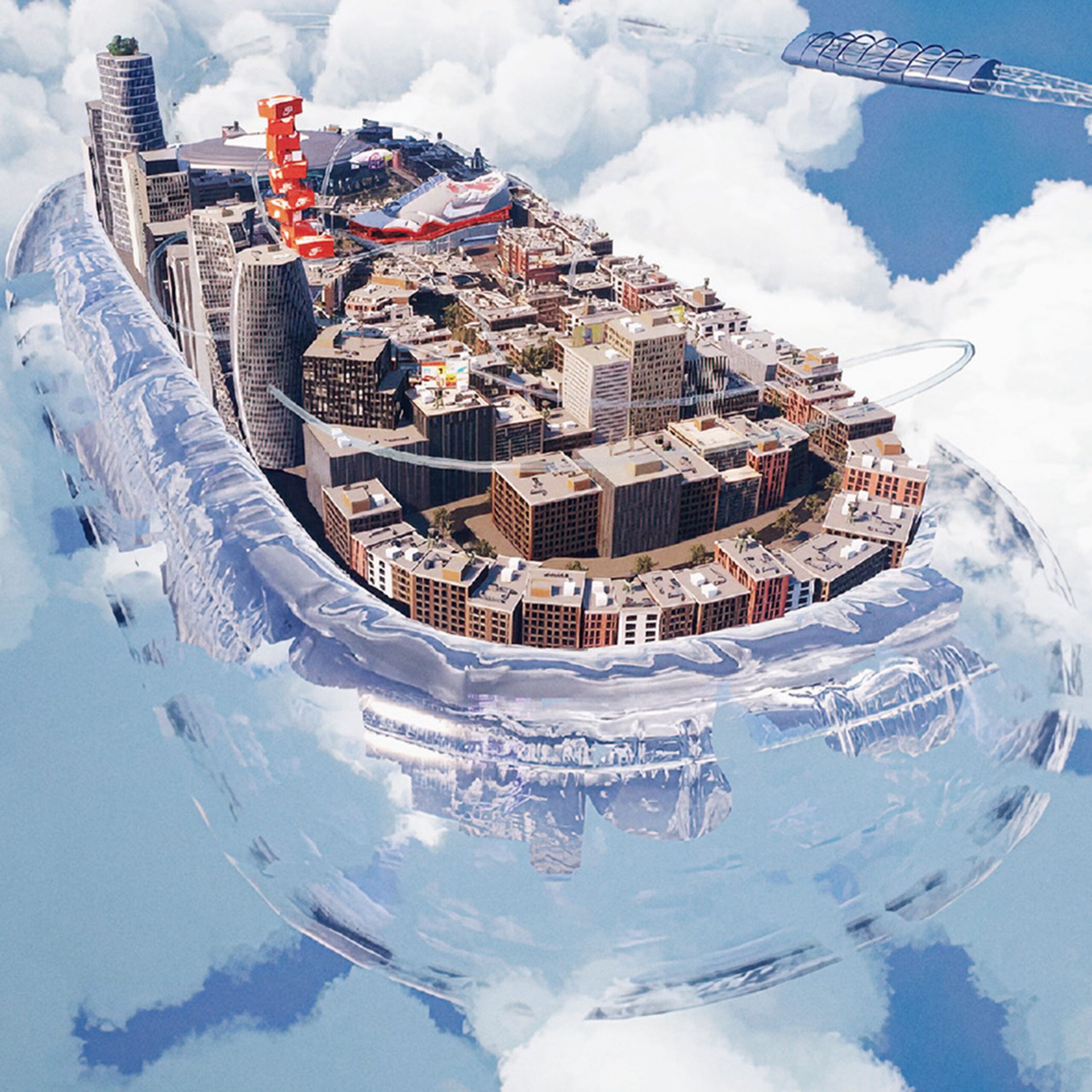 L’isola di Airphoria nel progetto del 2023: un esempio concreto di quanto può cambiare forma uno spazio dentro Fortnite.
