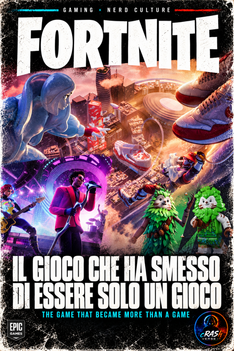 Fortnite — Il gioco che ha smesso di essere solo un gioco. Cover POP CrashVerse.