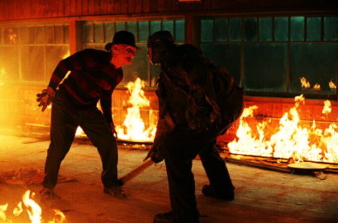 Freddy e Jason si affrontano in Freddy vs. Jason (2003).