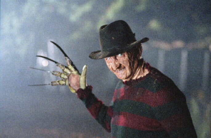 Robert Englund nei panni di Freddy Krueger in Freddy vs. Jason (2003): il contrappunto al silenzio di Jason.
