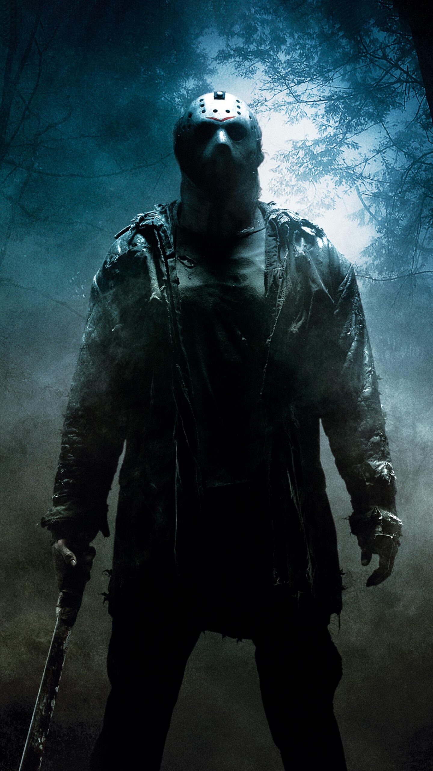 Derek Mears è Jason nel reboot Friday the 13th (2009). Artwork originale, prima della rielaborazione grafica della cover.