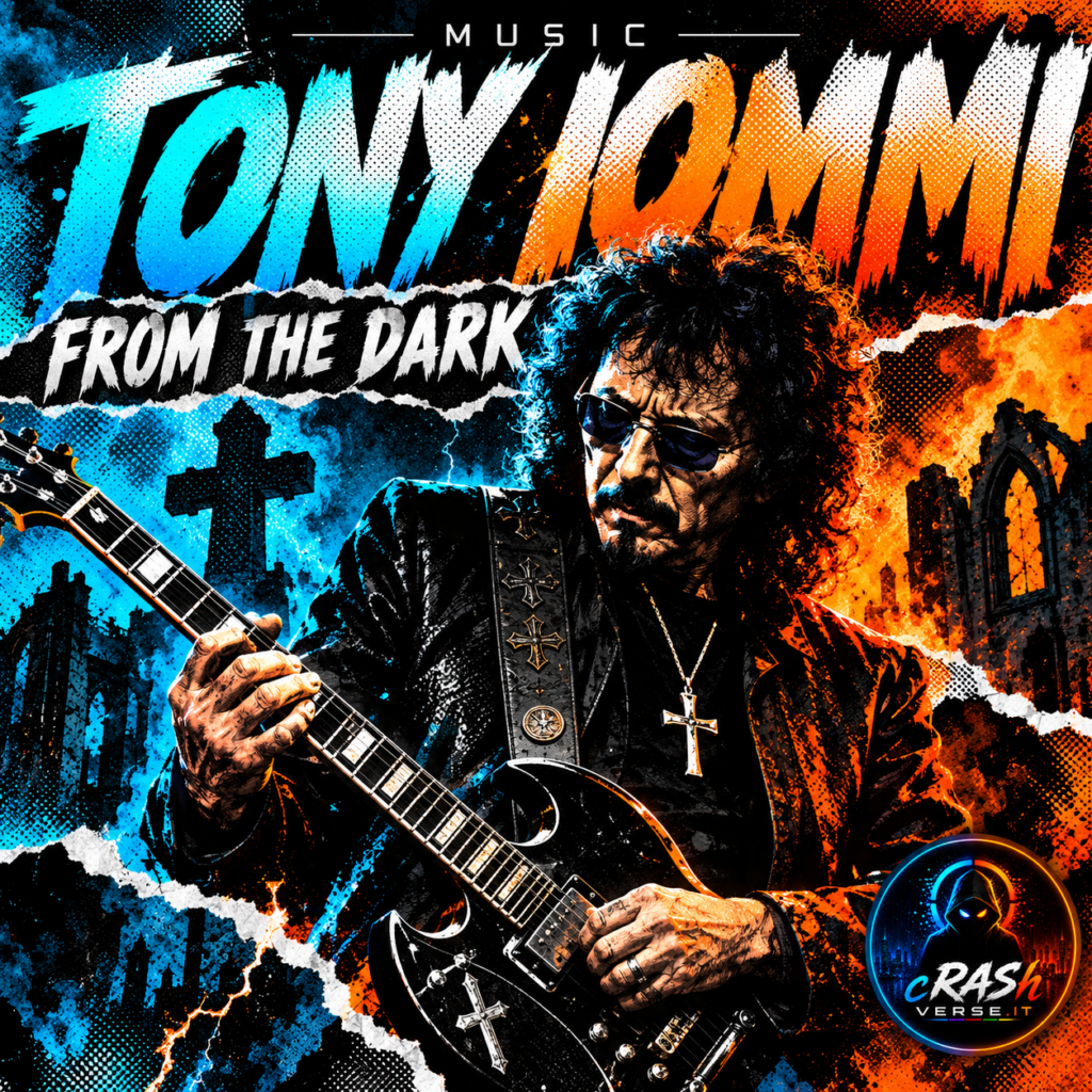 Tony Iommi — From The Dark, illustrazione editoriale CrashVerse