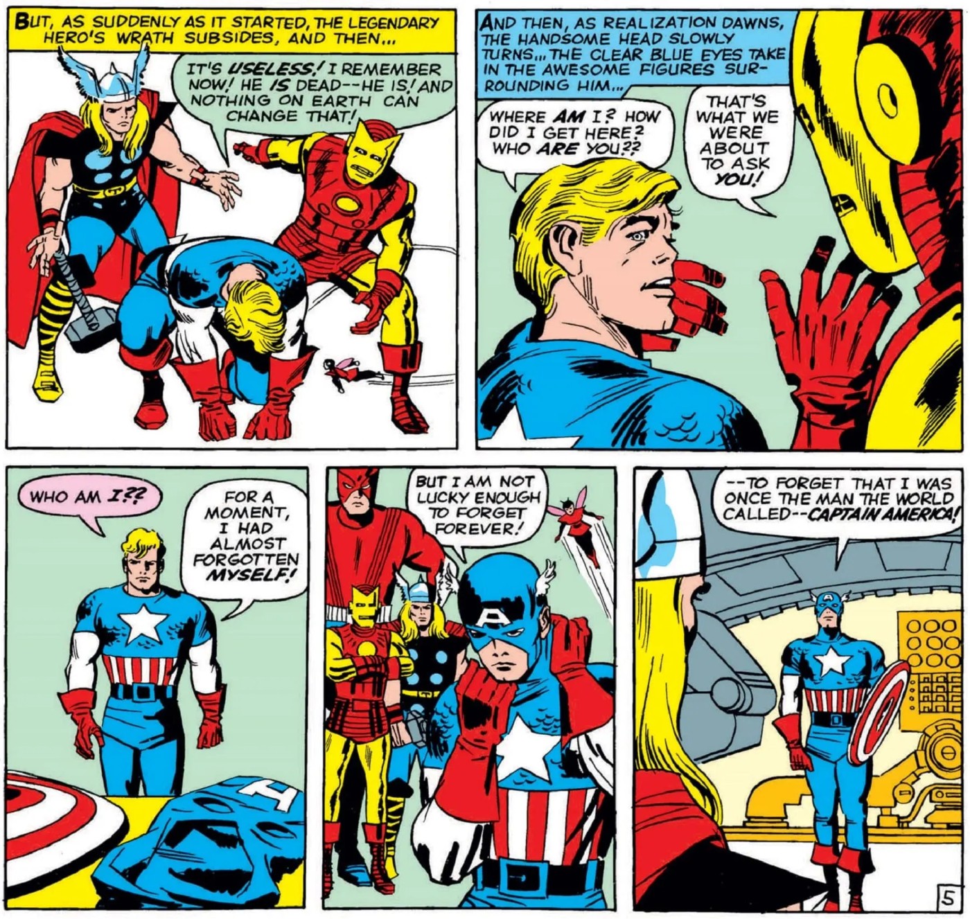 Captain America incontra gli Avengers nel numero 4 del 1964.