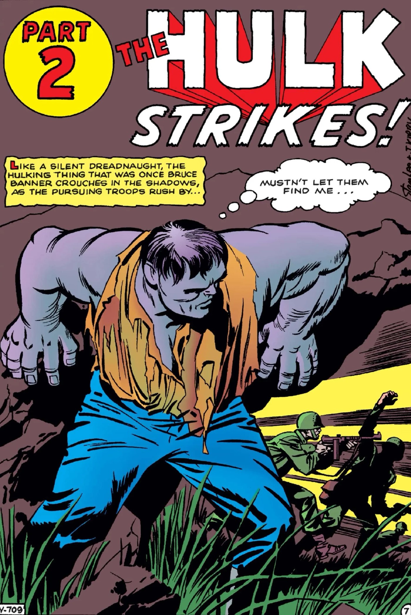 Bruce Banner alle origini di Hulk, nel primo numero del 1962.