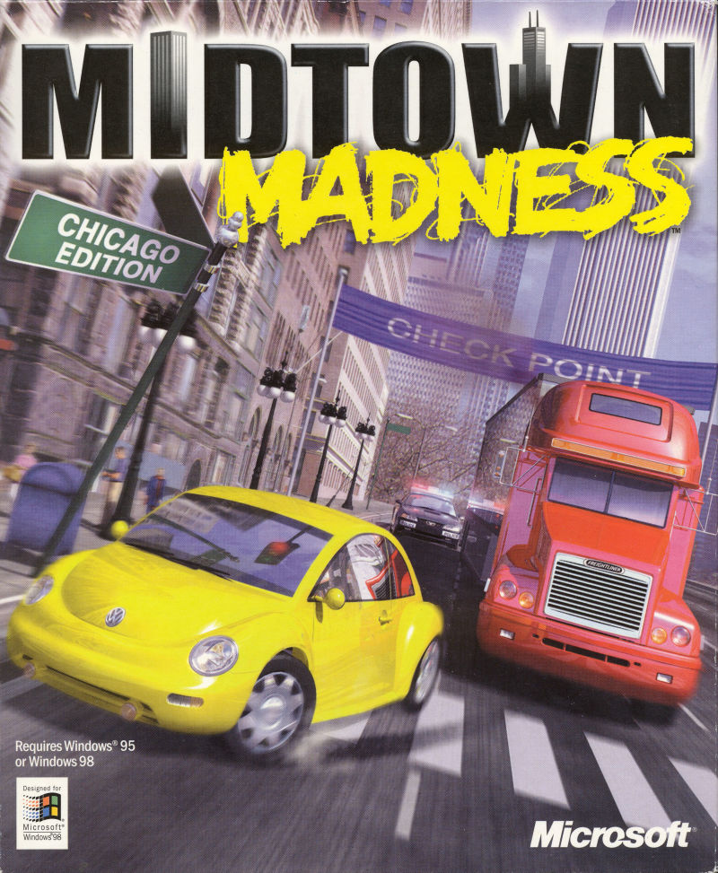 La confezione originale di Midtown Madness, Chicago Edition (1999).