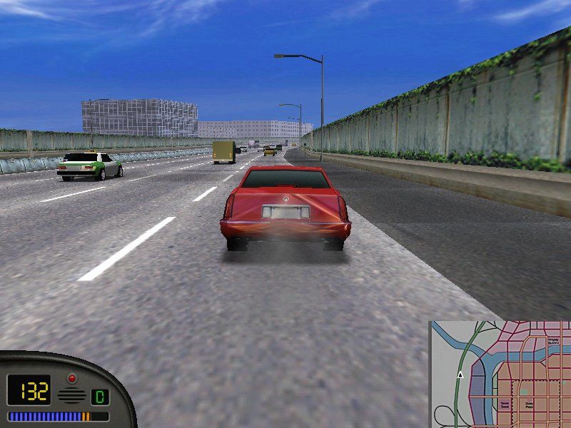 Chicago nel primo Midtown Madness: traffico, strade e percorsi da imparare.