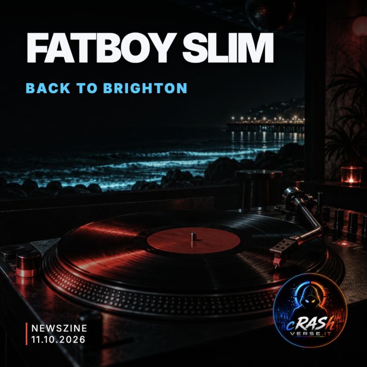 Illustrazione editoriale Newszine: FATBOY SLIM — BACK TO BRIGHTON