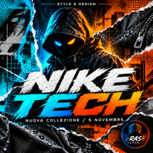 Nike Tech, illustrazione editoriale CrashVerse