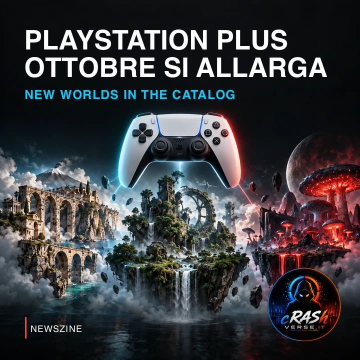 Illustrazione editoriale concettuale: PlayStation Plus, a ottobre arrivano Mafia: The Old Country e Mycopunk