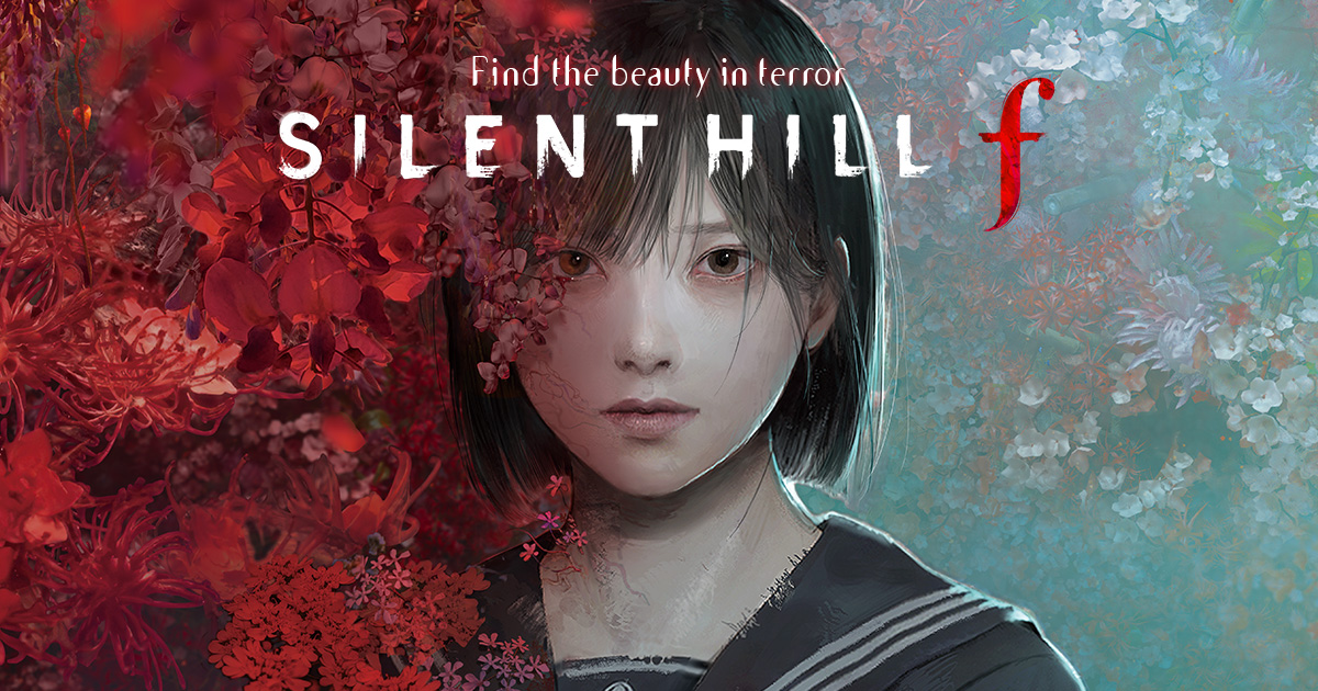 Hinako nel key art originale di Silent Hill f (2025). ©Konami.