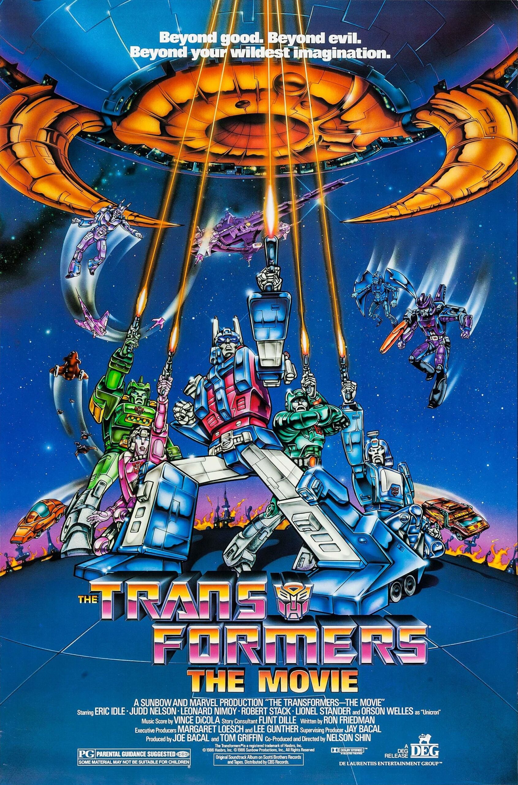 Il manifesto originale di The Transformers: The Movie (1986)