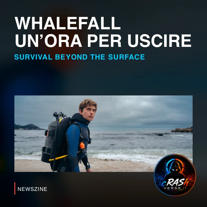 Cover Newszine: Whalefall arriva nei cinema USA: un’ora di ossigeno dentro un capodoglio. Materiale ufficiale.